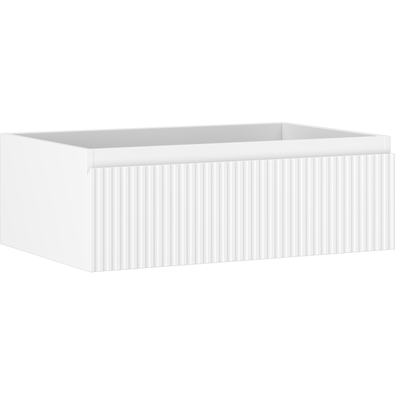 Mexen Rivel шкаф за баня под мивка 70 см, 1 чекмедже, оребрен, бял мат - 91A20-07023-1-BF01