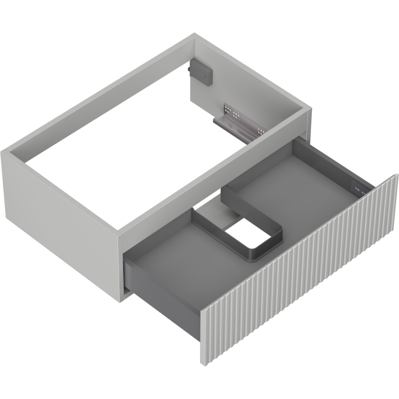 Mexen Rivel шкаф за баня под умивалник 70 см, 1 чекмедже, релефен, сив мат - 91A20-07023-1-BF62