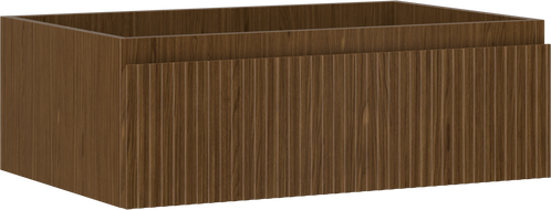 Mexen Rivel шкафче за баня под мивка 70 см, 1 чекмедже, оребрено, орех