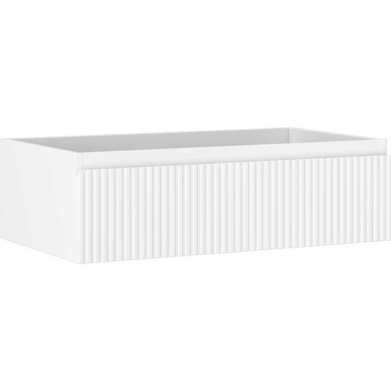 Mexen Rivel шкаф за баня под мивка 80 см, 1 чекмедже, набразден, бял мат - 91A20-08023-1-BF01