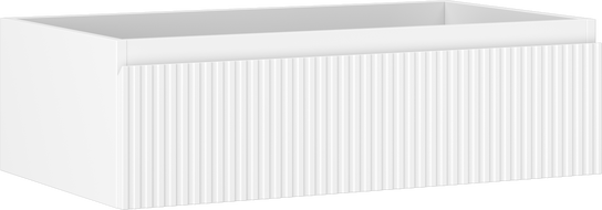 Mexen Rivel шкаф за баня под мивка 80 см, 1 чекмедже, набразден, бял мат - 91A20-08023-1-BF01