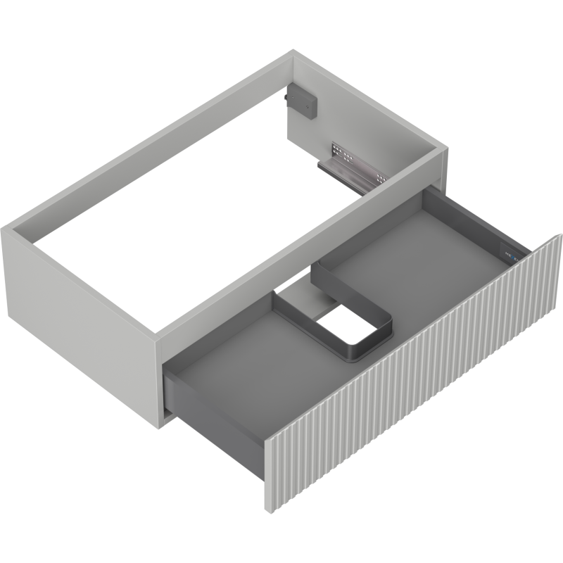 Mexen Rivel баня шкаф под мивка 80 см, 1 чекмедже, рифлено, сив мат - 91A20-08023-1-BF62