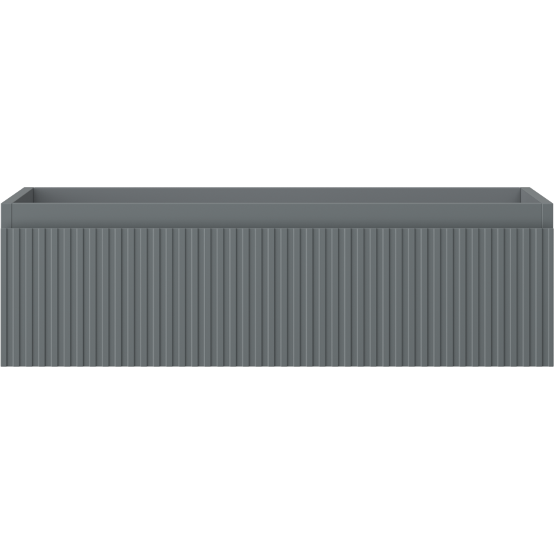 Mexen Rivel шкаф за баня под умивалник 80 см, 1 чекмедже, с релеф, матов графит - 91A20-08023-1-BF66