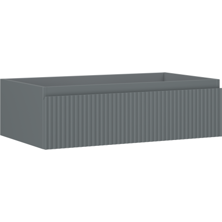 Mexen Rivel шкаф за баня под умивалник 80 см, 1 чекмедже, с релеф, матов графит - 91A20-08023-1-BF66