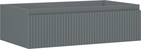 Mexen Rivel шкаф за баня под умивалник 80 см, 1 чекмедже, с релеф, матов графит - 91A20-08023-1-BF66