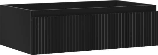 Mexen Rivel шкаф за баня под мивка 80 см, 1 чекмедже, набраздени, черен мат - 91A20-08023-1-BF71