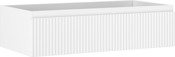 Mexen Rivel шкаф за баня под мивка 90 см, 1 чекмедже, рифеловано, бяло мат - 91A20-09023-1-BF01