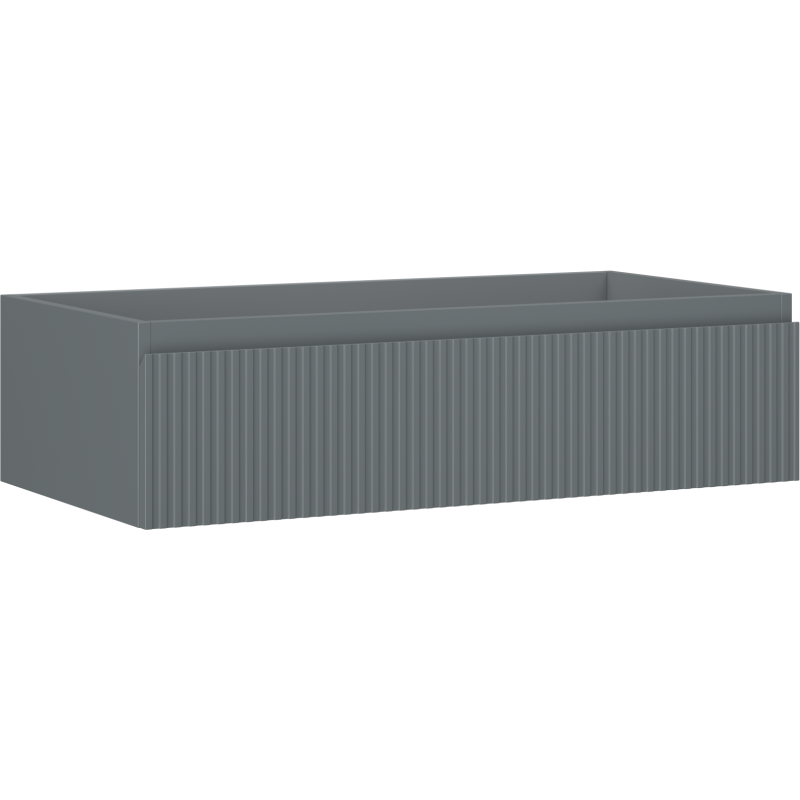 Mexen Rivel шкафче за баня под умивалник 90 см, 1 чекмедже, оребрено, мат графит - 91A20-09023-1-BF66