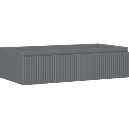 Mexen Rivel шкафче за баня под умивалник 90 см, 1 чекмедже, оребрено, мат графит - 91A20-09023-1-BF66