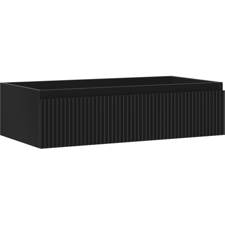 Mexen Rivel шкаф за баня под мивка 90 см, 1 чекмедже, с релеф, черен мат