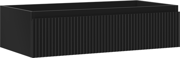Mexen Rivel шкаф за баня под мивка 90 см, 1 чекмедже, с релеф, черен мат