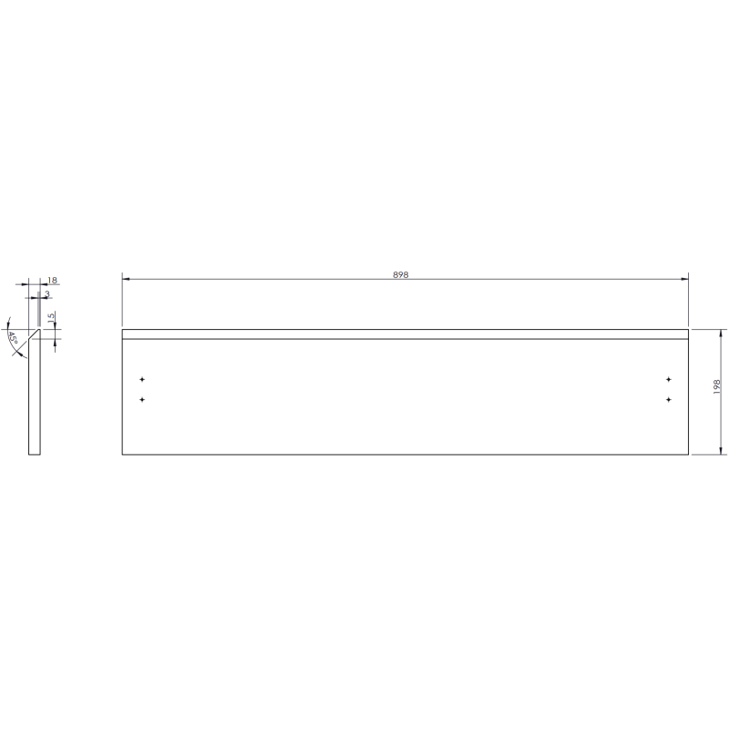 Mexen Rivel шкаф за баня под мивка 90 см, 1 чекмедже, с релеф, орех - 91A20-09023-1-BF86