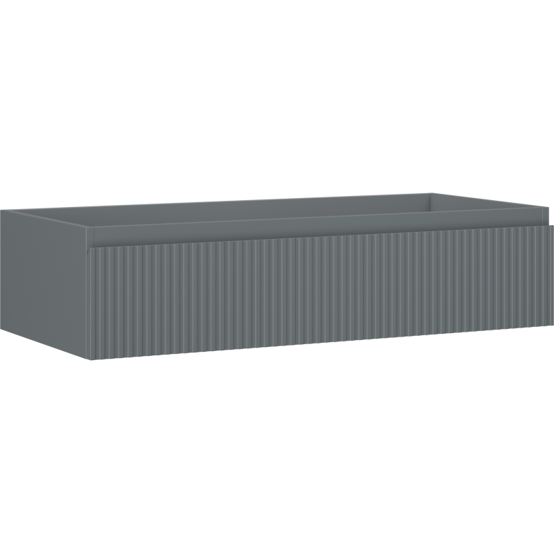 Mexen Rivel шкаф за баня под мивка 100 см, 1 чекмедже, рифелован, графит мат