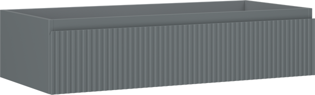 Mexen Rivel шкаф за баня под мивка 100 см, 1 чекмедже, рифелован, графит мат