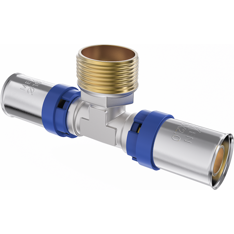 Mexen PEX-P притискащ тройник, пресов PEX 32 x 1 GZ x 32 - W97133-3210M32-00