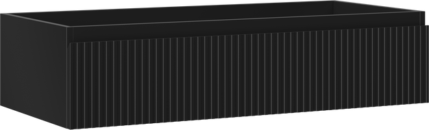 Mexen Rivel шкаф за баня за мивка 100 см, 1 чекмедже, оребрена, черна мат - 91A20-10023-1-BF71