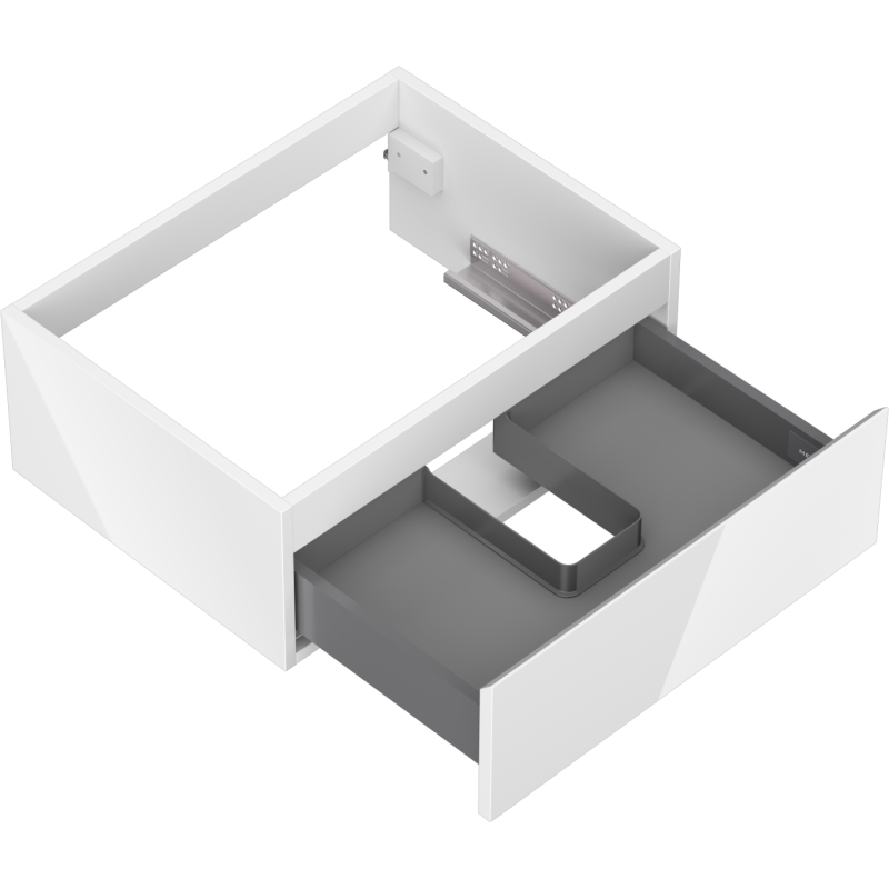 Mexen Orio шкаф за баня под мивка 60 см, 1 чекмедже, бял гланц - 91A10-06023-1-BF00