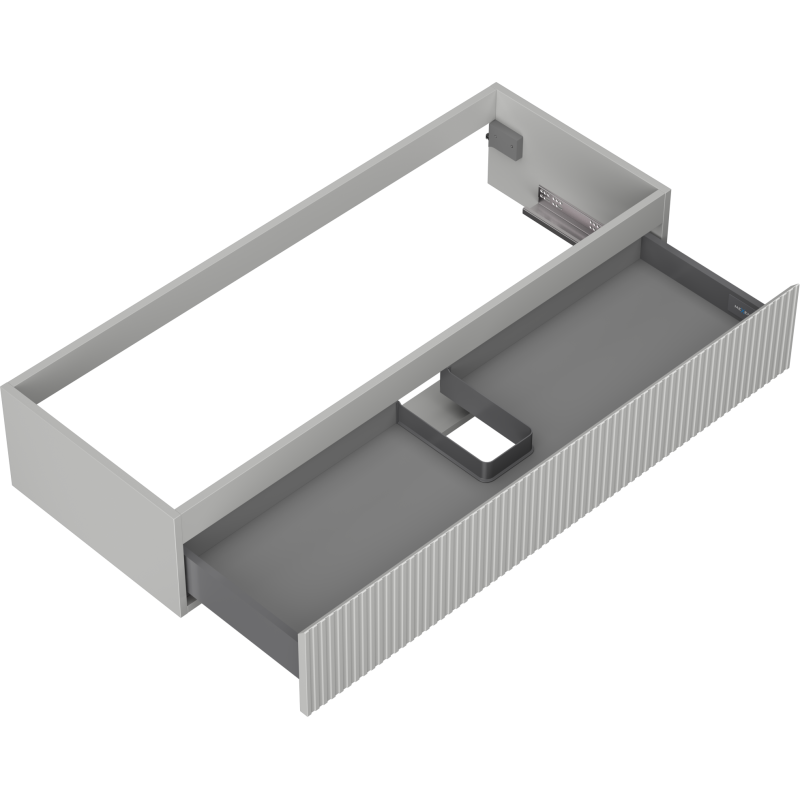 Mexen Rivel подшкафка за баня 120 см, 1 чекмедже, релефна, сива мат - 91A20-12023-1-BF62