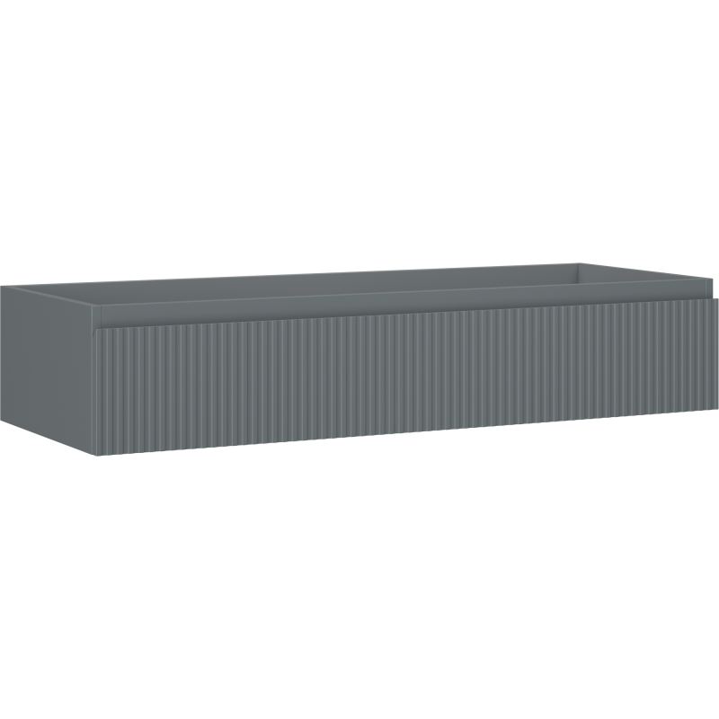 Mexen Rivel шкаф за баня под мивка 120 см, 1 чекмедже, с канелюри, сиво мат - 91A20-12023-1-BF66