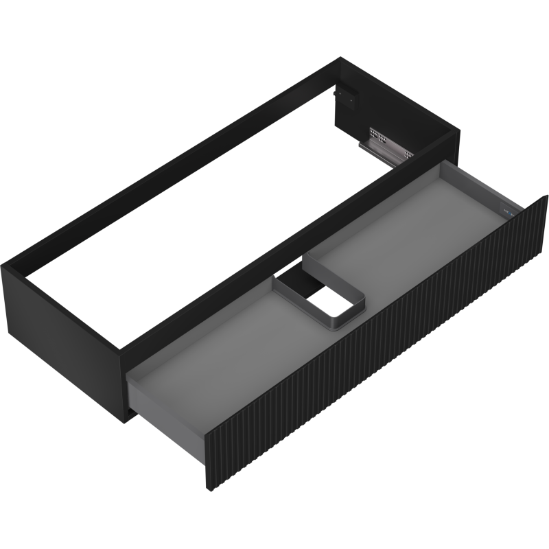 Mexen Rivel баня шкаф под мивка 120 см, 1 чекмедже, канален , черен мат - 91A20-12023-1-BF71