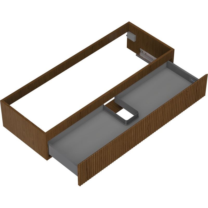 Mexen Rivel шкаф за баня под умивалник 120 см, 1 чекмедже, райфелована, орех - 91A20-12023-1-BF86