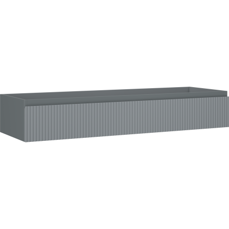 Mexen Rivel шкафче за баня под умивалник 140 см, 1 чекмедже, оребрено, графит