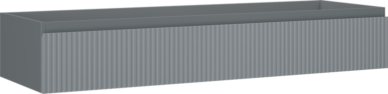 Mexen Rivel шкафче за баня под умивалник 140 см, 1 чекмедже, оребрено, графит