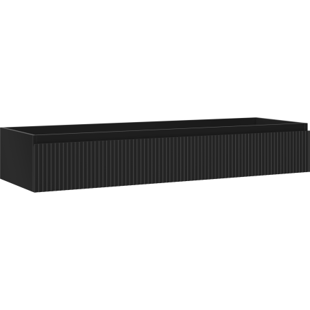 Mexen Rivel шкаф за баня под умивалник 140 см, 1 чекмедже, гофриран, черен мат - 91A20-14023-1-BF71