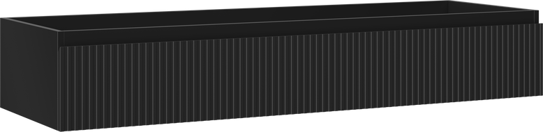 Mexen Rivel шкаф за баня под умивалник 140 см, 1 чекмедже, гофриран, черен мат - 91A20-14023-1-BF71
