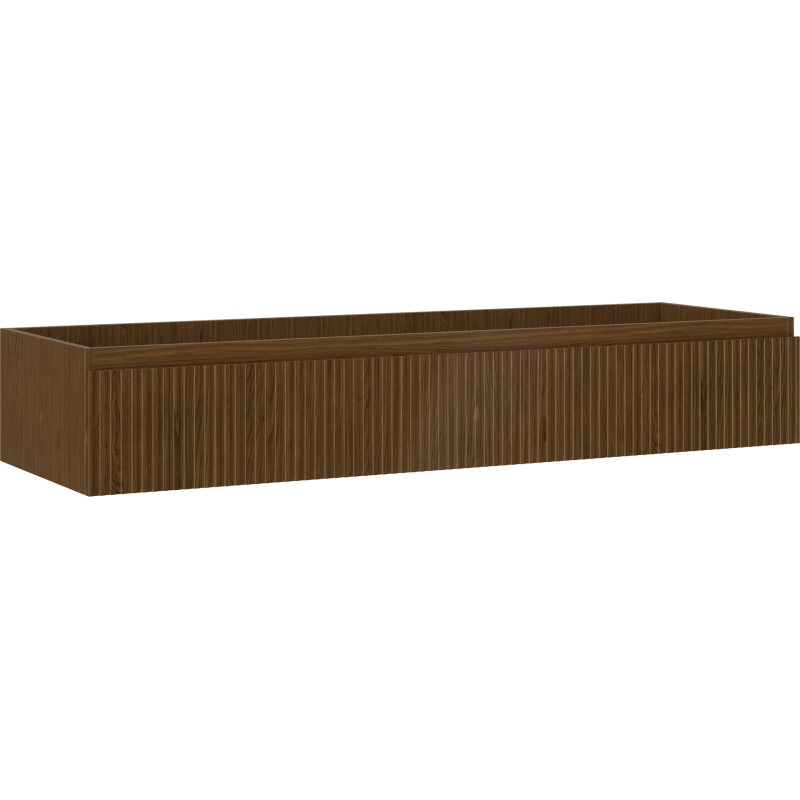 Mexen Rivel шкаф за баня под умивалник 140 см, 1 чекмедже, набразден, орех - 91A20-14023-1-BF86