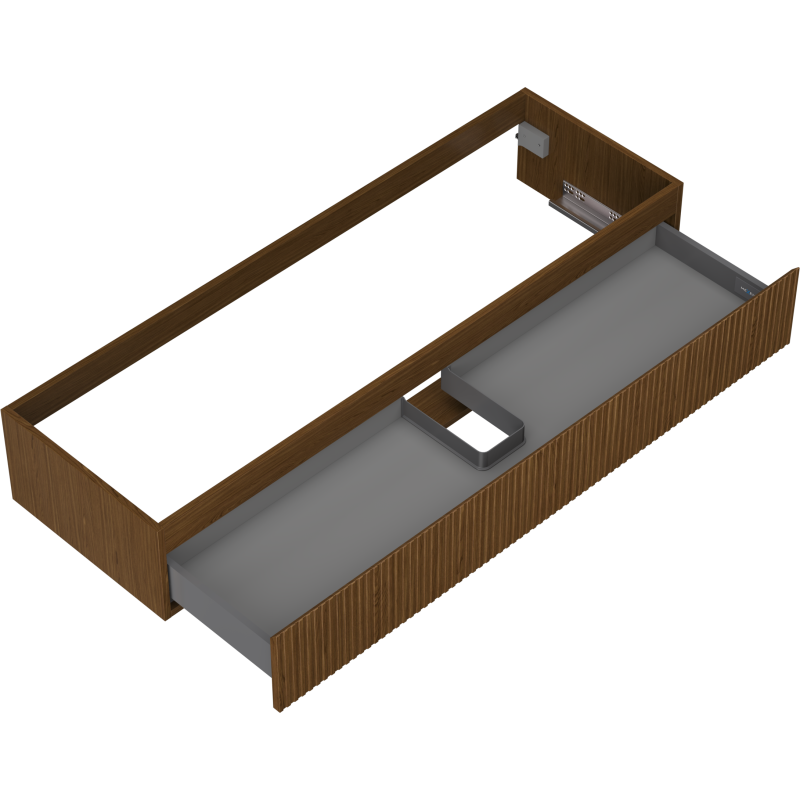 Mexen Rivel шкаф за баня под умивалник 140 см, 1 чекмедже, набразден, орех - 91A20-14023-1-BF86