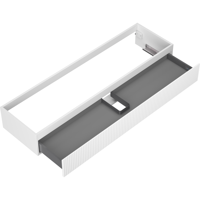 Mexen Rivel шкаф за баня под мивка 160 см, 1 чекмедже, релефна, бяла мат - 91A20-16023-1-BF01