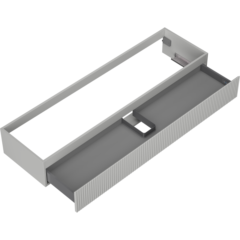 Mexen Rivel шкаф за баня за мивка 160 см, 1 чекмедже, оребрен, сив мат - 91A20-16023-1-BF62