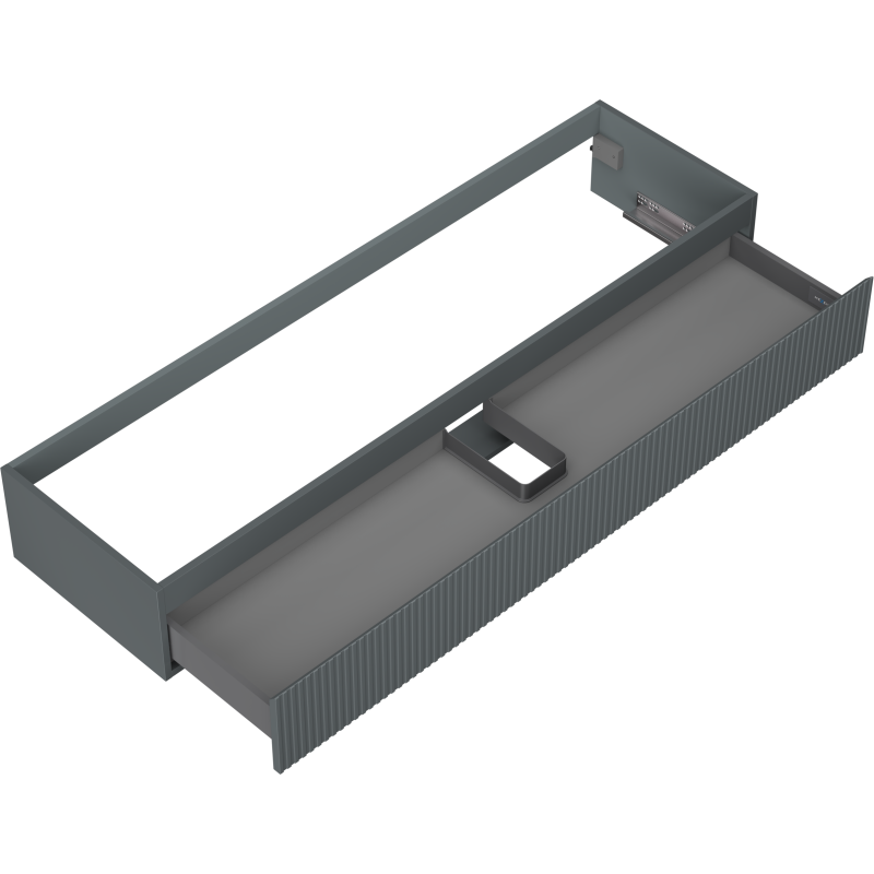 Mexen Rivel шкаф за баня за мивка 160 см, 1 чекмедже, оребрен, графит мат - 91A20-16023-1-BF66
