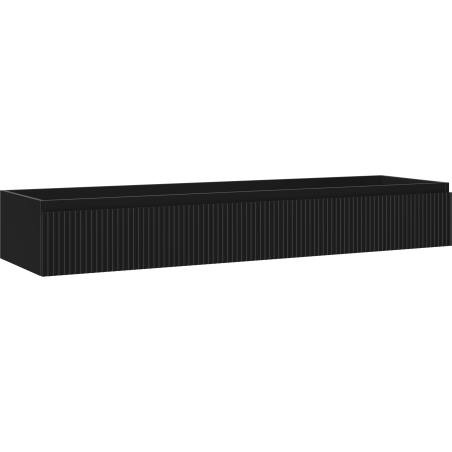 Mexen Rivel шкаф за баня под мивка 160 см, 1 чекмедже, оребрен, черен мат