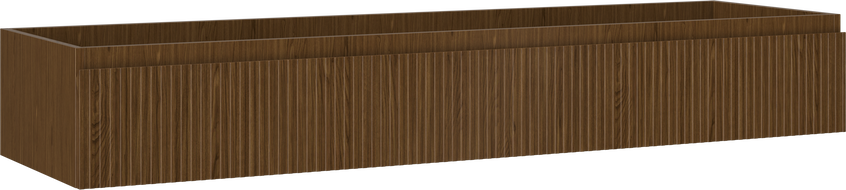 Mexen Rivel шкаф за баня под мивка 160 см, 1 чекмедже, набразден, орех