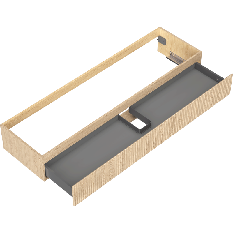 Mexen Rivel шкаф за баня за мивка 160 см, 1 чекмедже, рифлована, дъб - 91A20-16023-1-BF81