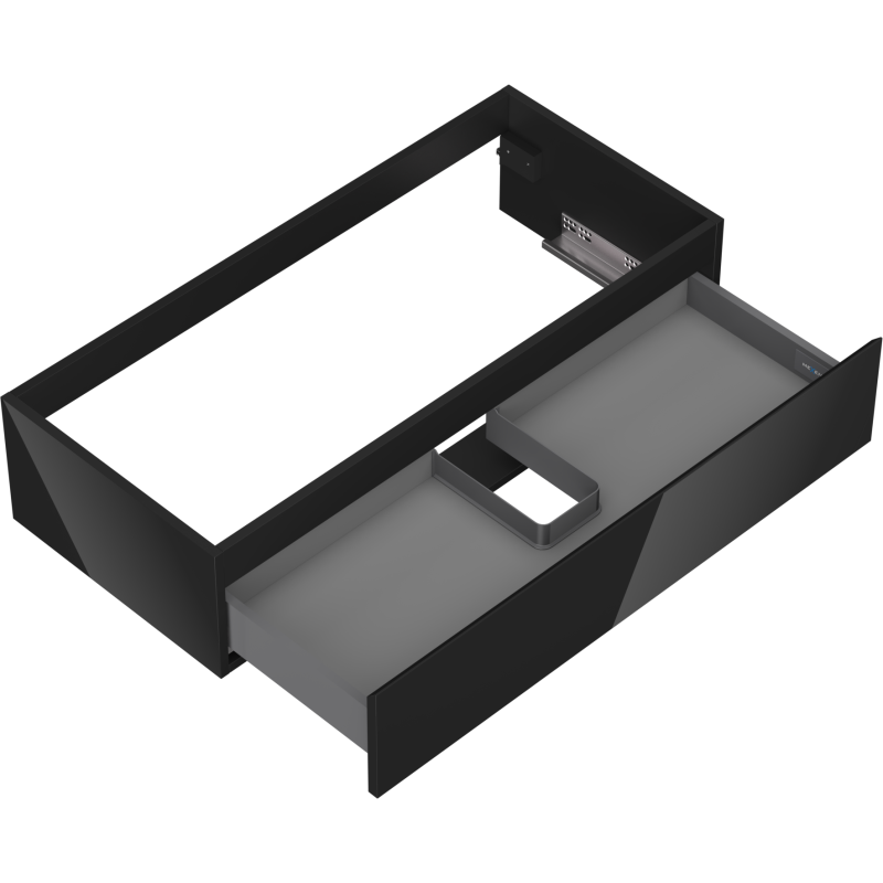 Mexen Orio шкаф за баня под мивка 100 см, 1 чекмедже, черен гланц - 91A10-10023-1-BF70
