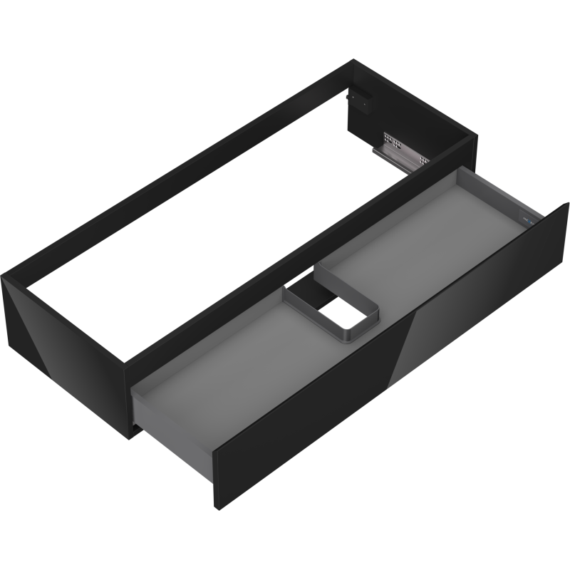 Mexen Orio шкафче за баня под мивка 120 см, 1 чекмедже, черен гланц - 91A10-12023-1-BF70