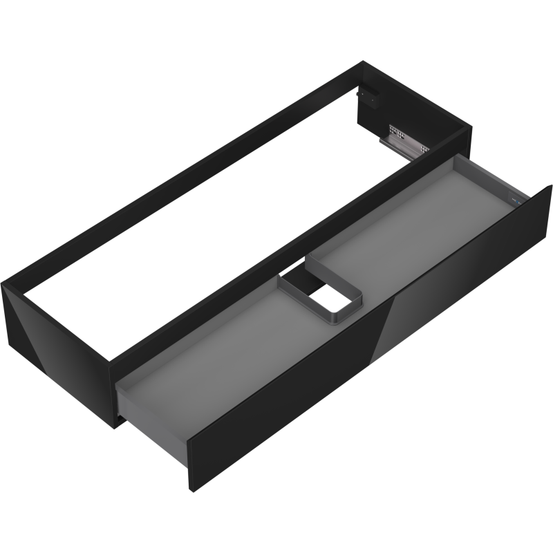Mexen Orio баня шкаф под мивка 140 см, 1 чекмедже, черен гланц - 91A10-14023-1-BF70