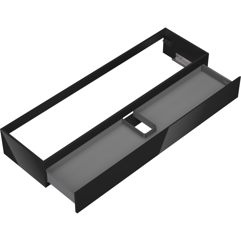 Mexen Orio шкаф за баня за мивка 160 см, 1 чекмедже, черен гланц - 91A10-16023-1-BF70