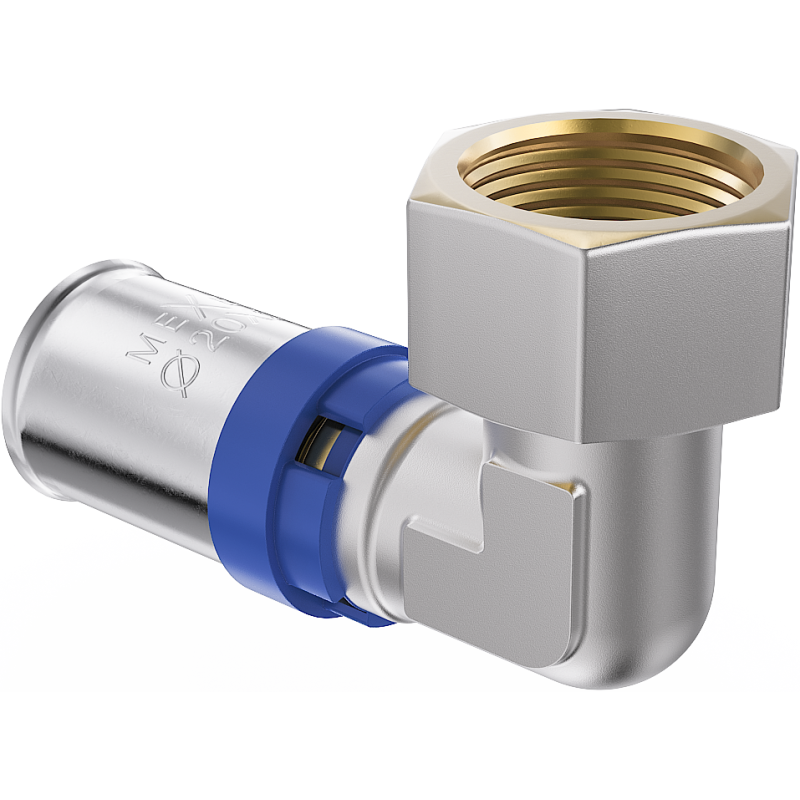 Mexen PEX-P половинно-гъвкава тръба, натисквателно коляно, пресоващо PEX 20 x 3/4 GW - W97136-2034F-00