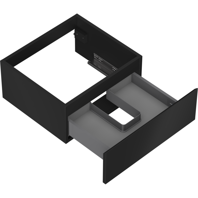 Mexen Orio шкаф за баня за умивалник 50 см, 1 чекмедже, черен мат - 91A10-05023-1-BF71