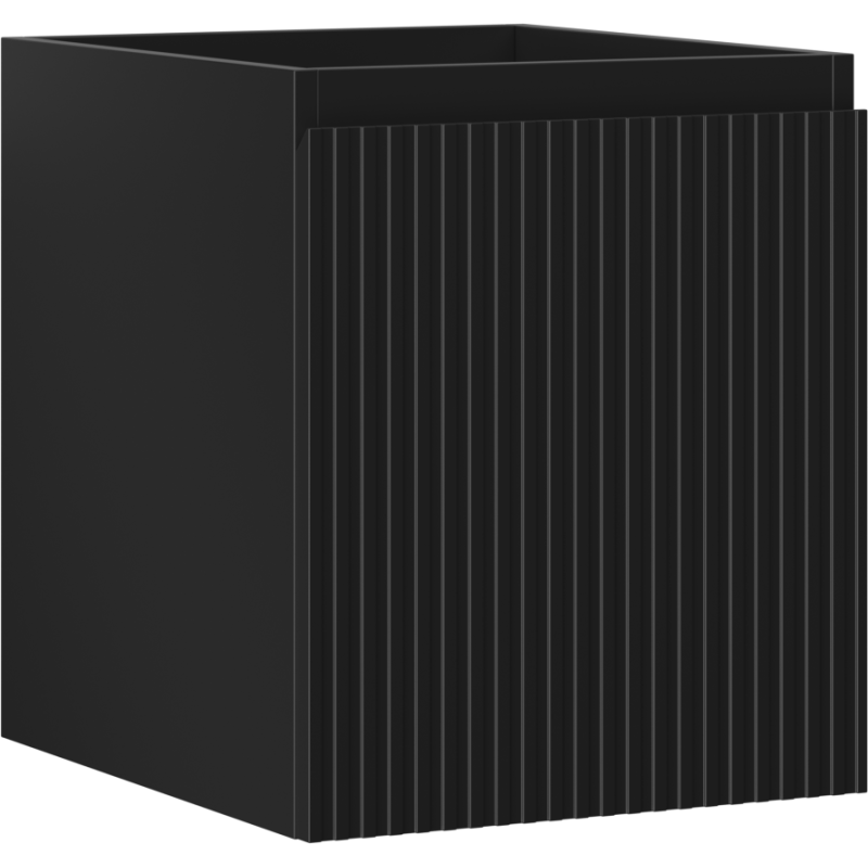 Mexen Rivel шкаф за баня под мивка 40 см, 1 чекмедже, набразден, черен мат