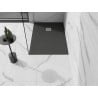 Mexen Stone+ композитен правоъгълен поддуш с размери 100 x 90 см, антрацит - 44719010