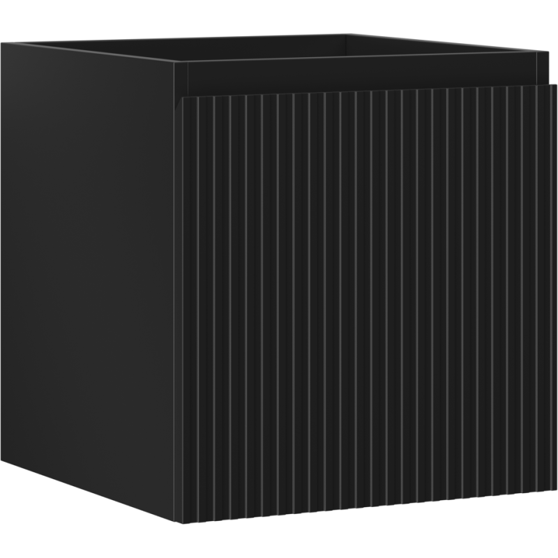 Mexen Rivel шкаф за баня под мивка 45 см, 1 чекмедже, рифеловано, черно матово