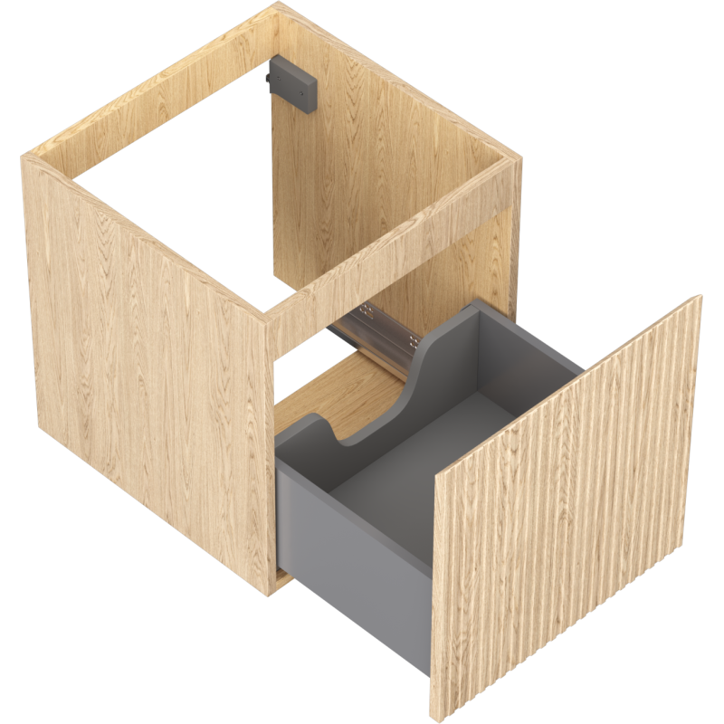 Mexen Rivel шкаф за баня под мивката 45 см, 1 чекмедже, на ребра, дъб