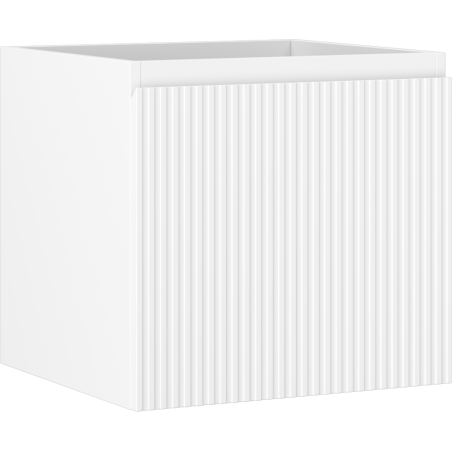 Mexen Rivel шкаф за баня под умивалник 50 см, 1 чекмедже, оребрена, бяла мат - 91A20-05047-1-BF01