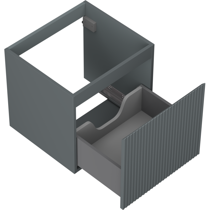 Mexen Rivel баня шкаф под мивка 50 см, 1 чекмедже, с вдлъбнатини, графит мат - 91A20-05047-1-BF66