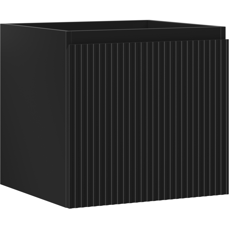 Mexen Rivel шкаф за баня за мивка 50 см, 1 чекмедже, оребрен, черен мат - 91A20-05047-1-BF71